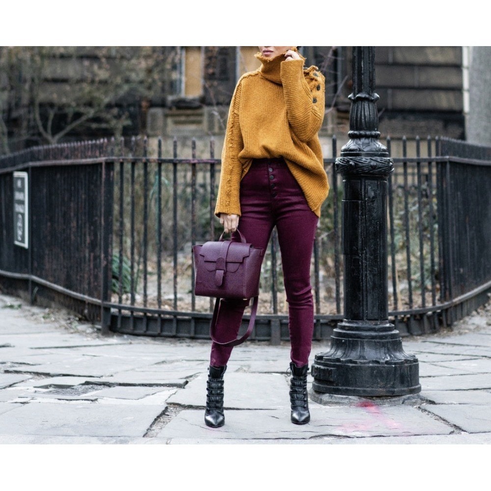 Free People On My Side Turtleneck Sweater Distressed Ribbed Knit Button Shoulder